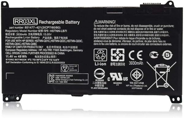 RR03XL Laptop Battery for HP ProBook 430 440 450 455 470 G4 mt20 Series 851477-421 851477-541 851477-831 851610-850 HSTNN-LB7I HSTNN-PB6W